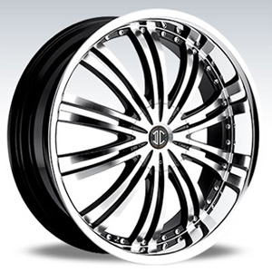 Crave Number 1 Glossy Black with Machine and Lip 17 X 7.5 Inch Wheels