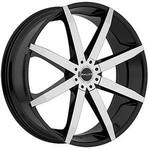 Akuza 843 Zenith Gloss Black with Machined Face 24 X 8.5 Inch Wheel