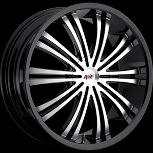 Avenue type 601 Black with Machined Face 16 X 7 Inch Wheel