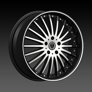 Borghini BW B23 20 X 7.5 Inch Black Machined Wheel