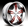 Hipnotic Bliss-Chrome with Red Inserts: 22"