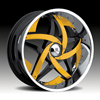 Hipnotic C-Note-BLACK with Yellow Inserts: 24"