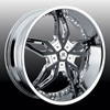 Hipnotic MAKI - Chrome with Black Inserts: 24"