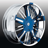 Hipnotic ZEN-BLUE with Chrome Inserts: 24"