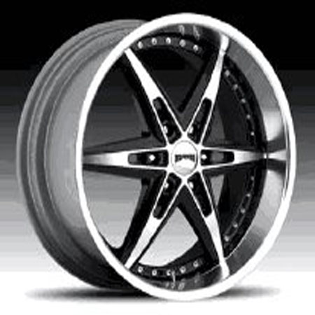  Rims on Dub Custom Wheels Bully Ii 6 Black Chrome Lip 24 X 10 Inch Wheels