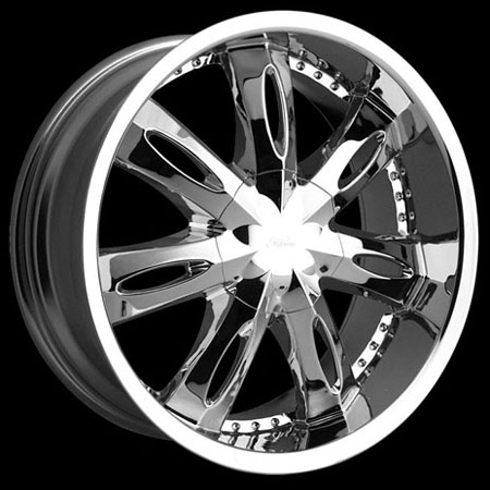 Wheel Chrome on Milanni Voodoo Chrome 23 X 9 5 Inch Wheels