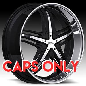 Milanni 457 Black Machined Caps