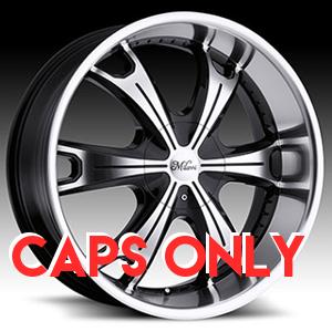 Milanni 452 Black Machined Caps