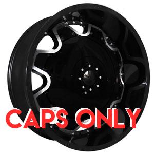 Rockstarr 620 Black Center Caps