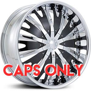 Rockstarr 348 Chrome Center Caps