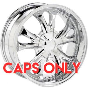 Starr 808 Chrome Centercaps