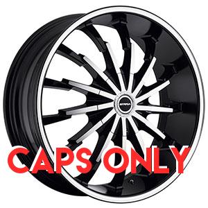 Strada Stiletto Black with Machined Face Center Cap