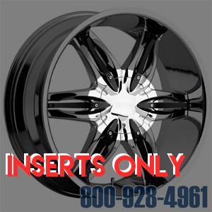 Viscera VSC 778 Chrome Caps With Black Inserts