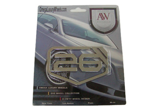 26 Inch Superman Chrome Emblems (2 Pieces)