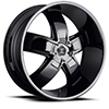 Crave Number 18 Black Chrome 22 X 9.5 Inch Wheels