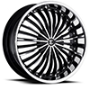 Crave Number 19 Gloss Black Machined Face with Chrome Lip 22 X 9.5 Inch Wheels