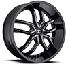 Crave Number 20 Gloss Black with Gloss Black Inserts 20 X 8 Inch Wheels