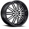 Crave Number 22 Black Machined Face with Black Lip 20 X 8.5 Inch Wheels