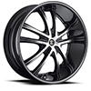 Crave Number 24 Black with Machined Stripe 24 X 8.5 Inch Wheels