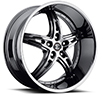 Crave Number 25 Black Chrome 24 X 9 Inch Wheels
