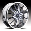 Hipnotic 360-Chrome with Blue Inserts: 26 Inch