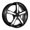 Starr Wheels 663 Bone Black with the Chrome Inserts Wheel Packages
