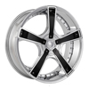 Starr Wheels 663 Bones Chrome with Black Inserts Wheel Packages