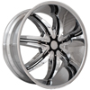 Starr Wheels 777 Jackpot Chrome with Black Inserts Wheel Packages