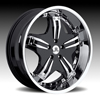 Hipnotic Bliss-Black with Chrome Inserts: 22 Inch