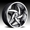 Hipnotic C-Note Black  with Chrome Inserts 24 X 9 Wheel