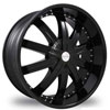 Divinity D12 Black W Chrome Rivets Wheel Packages