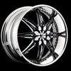 Hipnotic DIVA-Chrome with Black Inserts: 24 Inch