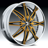 Hipnotic DIVA-Yellow with Chrome Inserts: 24 Inch