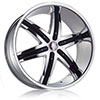 DCenti DW 9B Chrome with Black Inserts 22 X 9.5 Inch Wheel