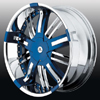 Hipnotic ZEN-BLUE with Chrome Inserts 24 X 9