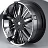 Hipnotic ZEN-Black Center with All Chrome Inserts: 24 Inch