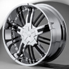 Hipnotic ZEN-Chrome with All Black Insert: 24 Inch