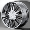 Hipnotic ZEN-Chrome with All Black Insert: 24 Inch
