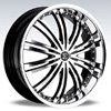 Crave Number 1 Glossy Black with Machine and Lip 22 X 8.5 Inch Wheels