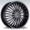 Crave Number 13 Black Machine Black Diamond Lip 18 X 7 Inch Wheels