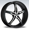 Crave Number 14 Black Machine Black Lip - 18 Inch Wheels