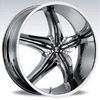 Crave Number 15 Chrome Black Insert 1 22 X 9.5 Inch Wheels