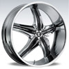 Crave Number 15 Chrome Black Insert 2 22 X 9.5 Inch Wheels