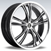 Crave Number 2 Gun Metal Machine Face Chrome Lip 18 X 7.5 Inch Wheels