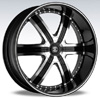 Crave Number 4 Black Diamond 22 X 9.5 Inch Wheels
