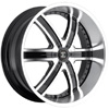 Crave Number 4 Machined Black 22 X 9.5 Inch Wheels