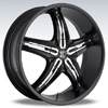 Crave Number 5 Black Chrome Inserts 1 17 X 7.5 Inch Wheels