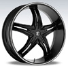 Crave Number 5 Black Diamond 18 X 7.5 Inch Wheels