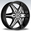 Crave Number 6 Black Machine 22 X 8 Inch Wheels