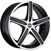 MKW Type 107 Machined Face Black Lip 18 X 7.5 Inch Wheel